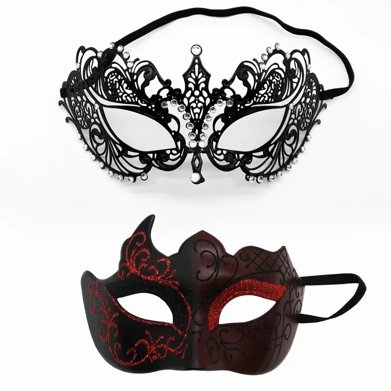 Couple Masquerade Masks Set Venetian Party Mask for Women and Men Party Costumes Accessory   Halloween