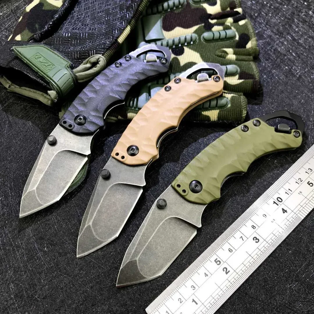 

8750 8Cr13MOV outdoor Camping Knife Portable Folding Knife Multi functional Climbing Tool