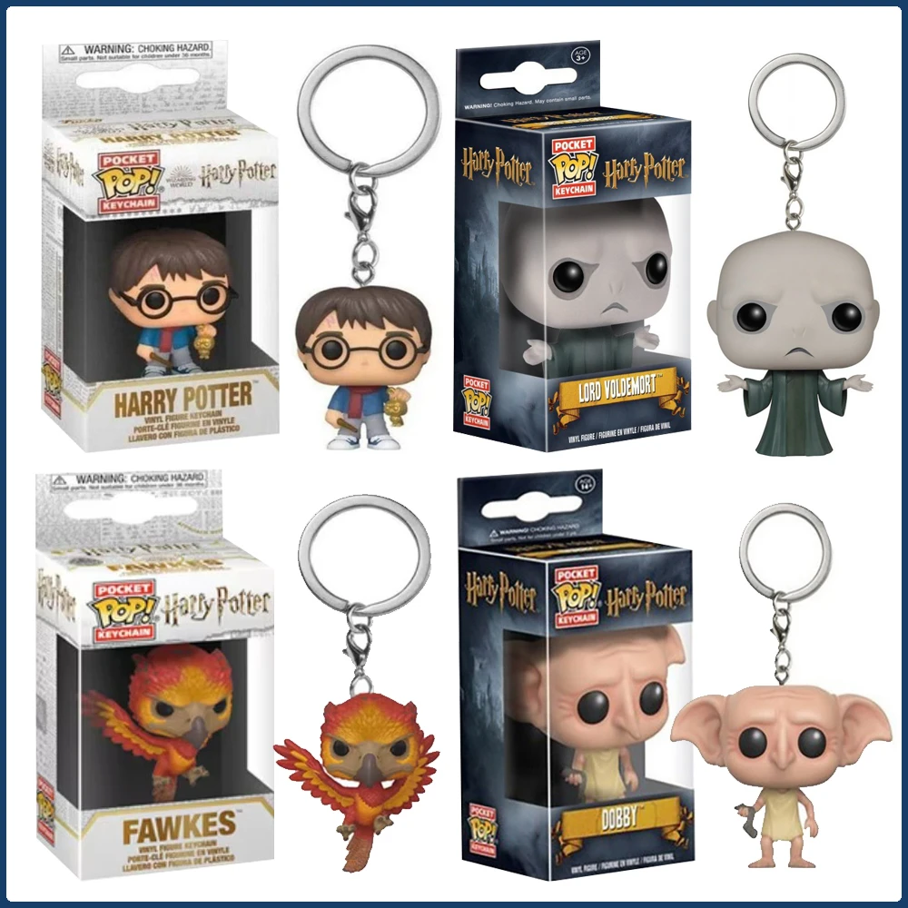 

FUNKO Pocket Keychain Harry Potter Hermione Dumbledore Fantasy Adventure Movie Peripherals Backpack Pendant Keychain Xmas Gift