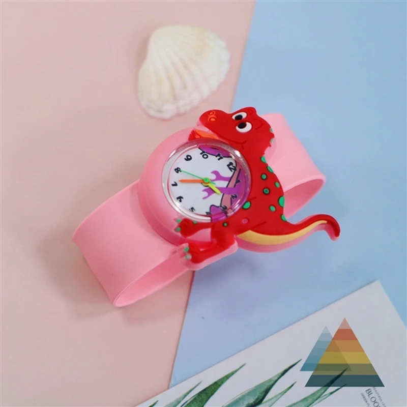 50pcs/lot Cartoon Dinosaur Children Toys Watch For Boys Girls Birthday Gift Kids Quartz Watch Baby Kindergarten Party Gift
