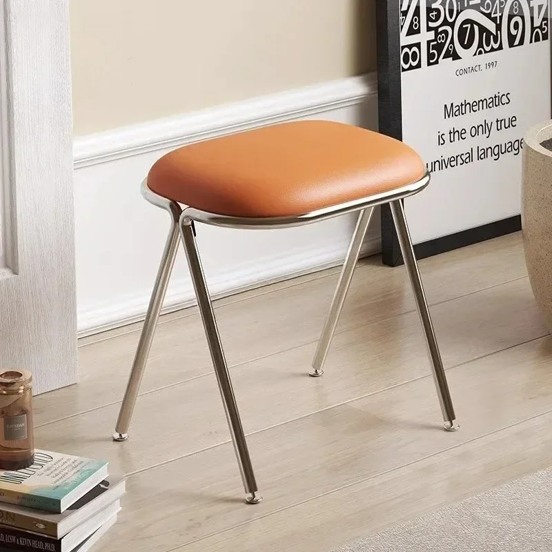 %%Luma Dressing Stool Modern Luxury Makeup Chair for Bedroom Bedside Dressing Table Low Stool
