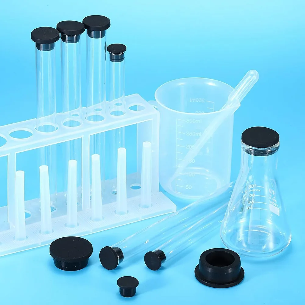 Silicone Rubber Stopper Pack 12 Units for 9mm to 14mm Holes Used in Lab Instrumentation Housing and Home Appliance Panel Seals