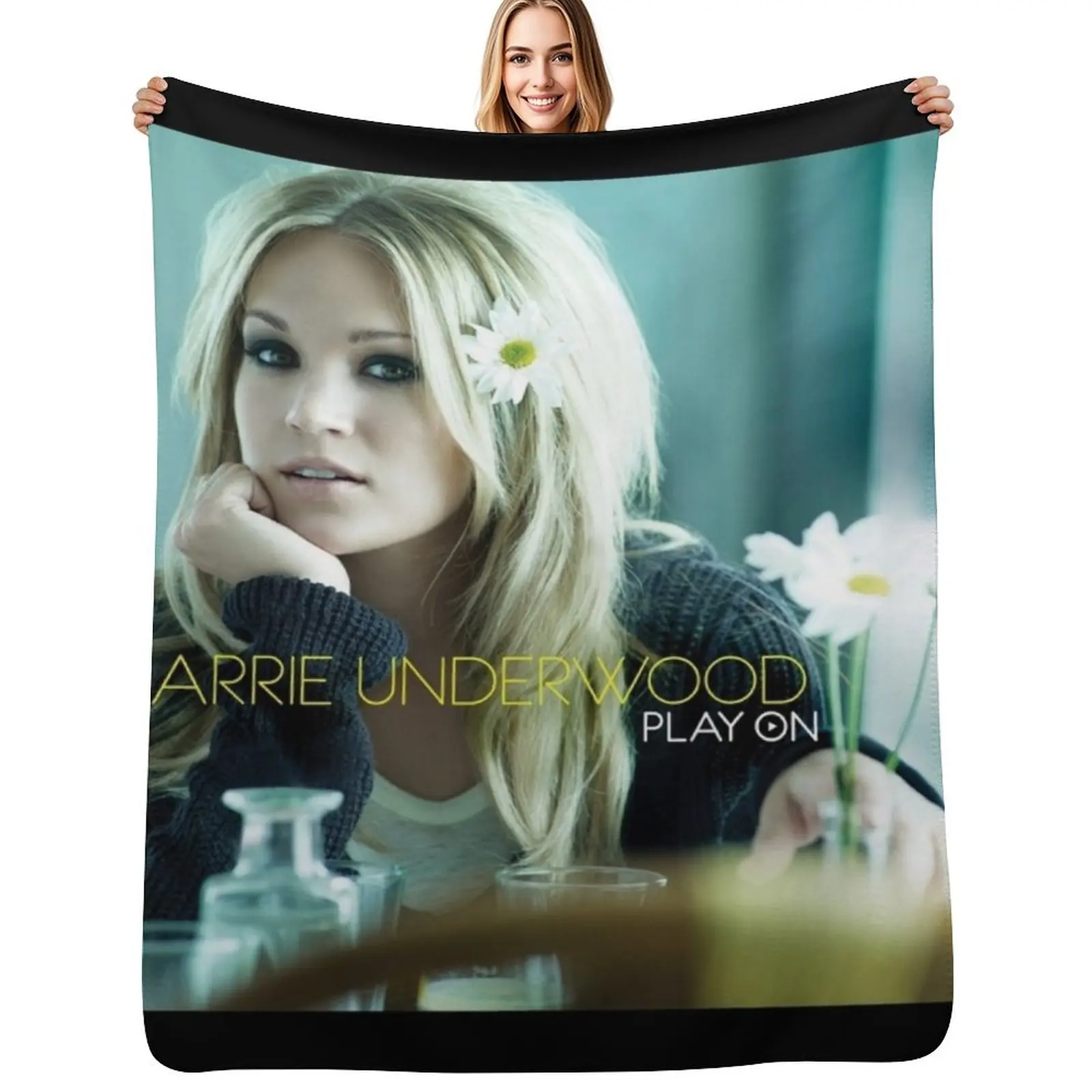 

Carrie Underwood play on Throw Blanket Luxury Throw christmas decoration Hair Personalized Gift Blankets