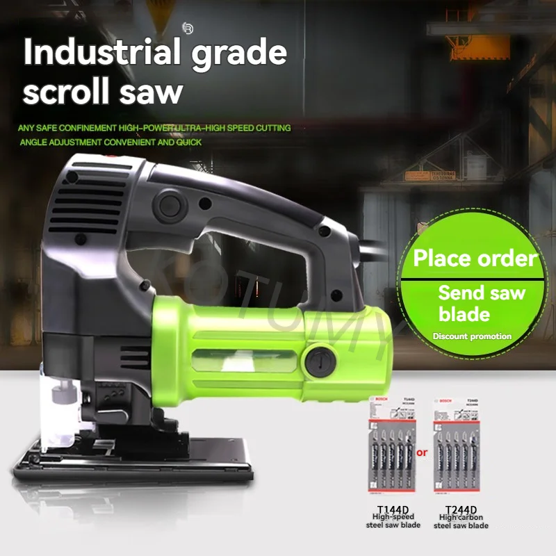 Electric Jig Saw Handheld Power Saw For Home Wood Craft Cutting Irregular Shapes Plasterboard Cutting And Small Furniture