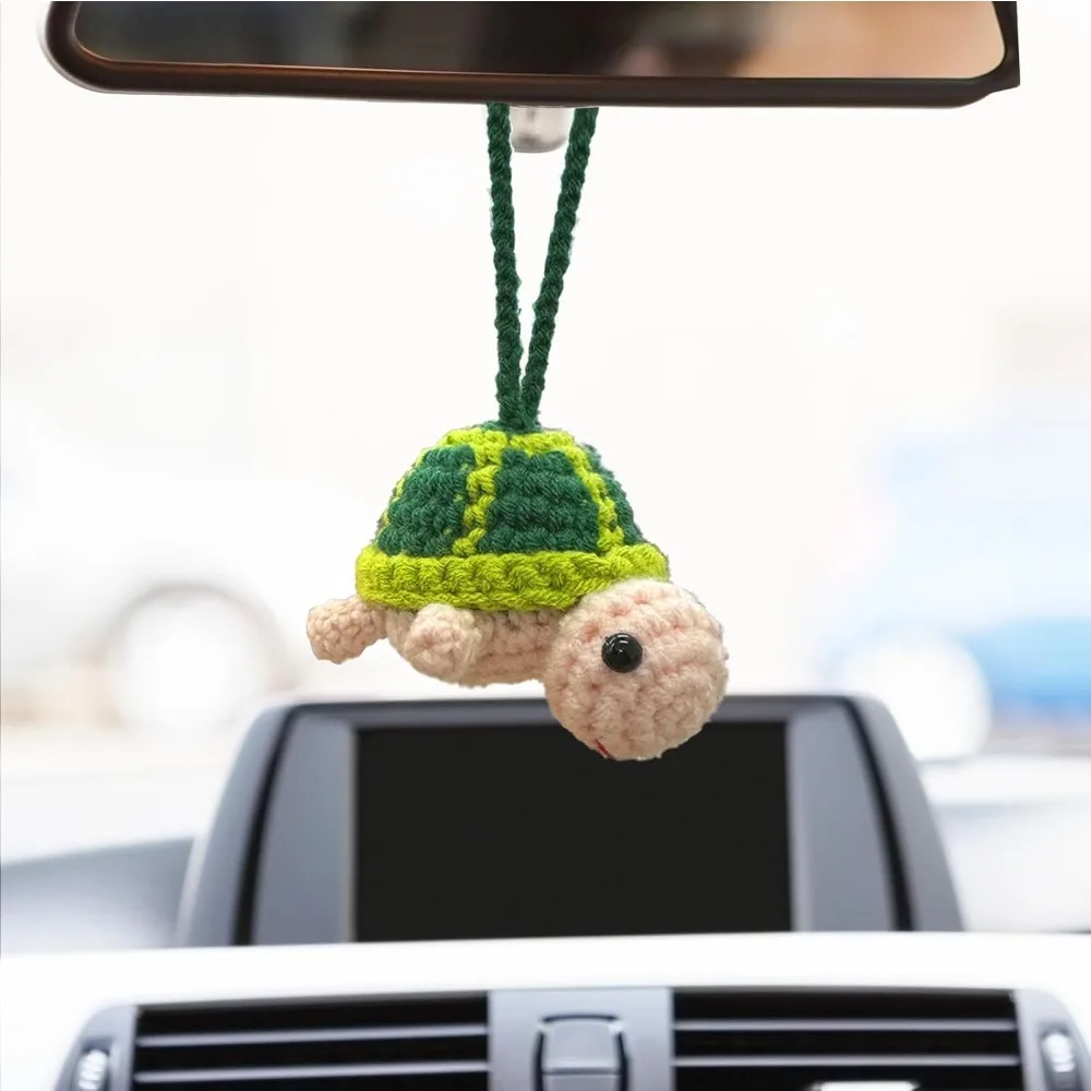 

Turtle Accessories for Car,Turtles Hanging Mirror,Super Cute Car Mirror Hanging Accessories,Crochet Cars Accessorie