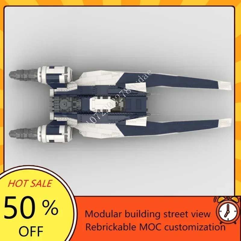 1796PCS UT-60D U Wing Minifig Scale Model Space War Military MOC Battle Ship DIY Custom Puzzle Educational Toy Gift for