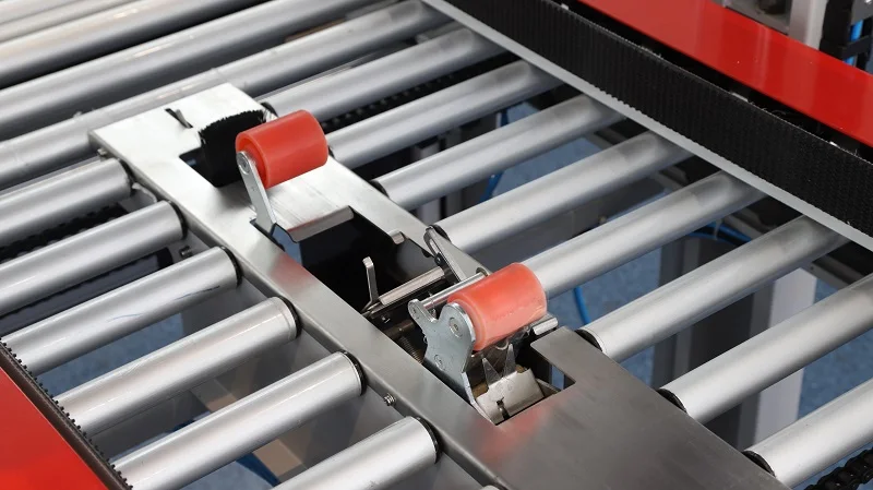 FXJ-5050QS Hualian New Locking Mode Automatic Pneumatic Packaging Packing Sealer Carton Sealing Machine