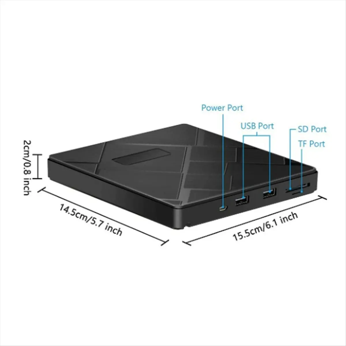【HOT)A09R】 External DVD CD Drive USB 3.0 Type-C 5 in 1 DVD Burner Player Reader with SD/TF & USB Slots Optical Drives