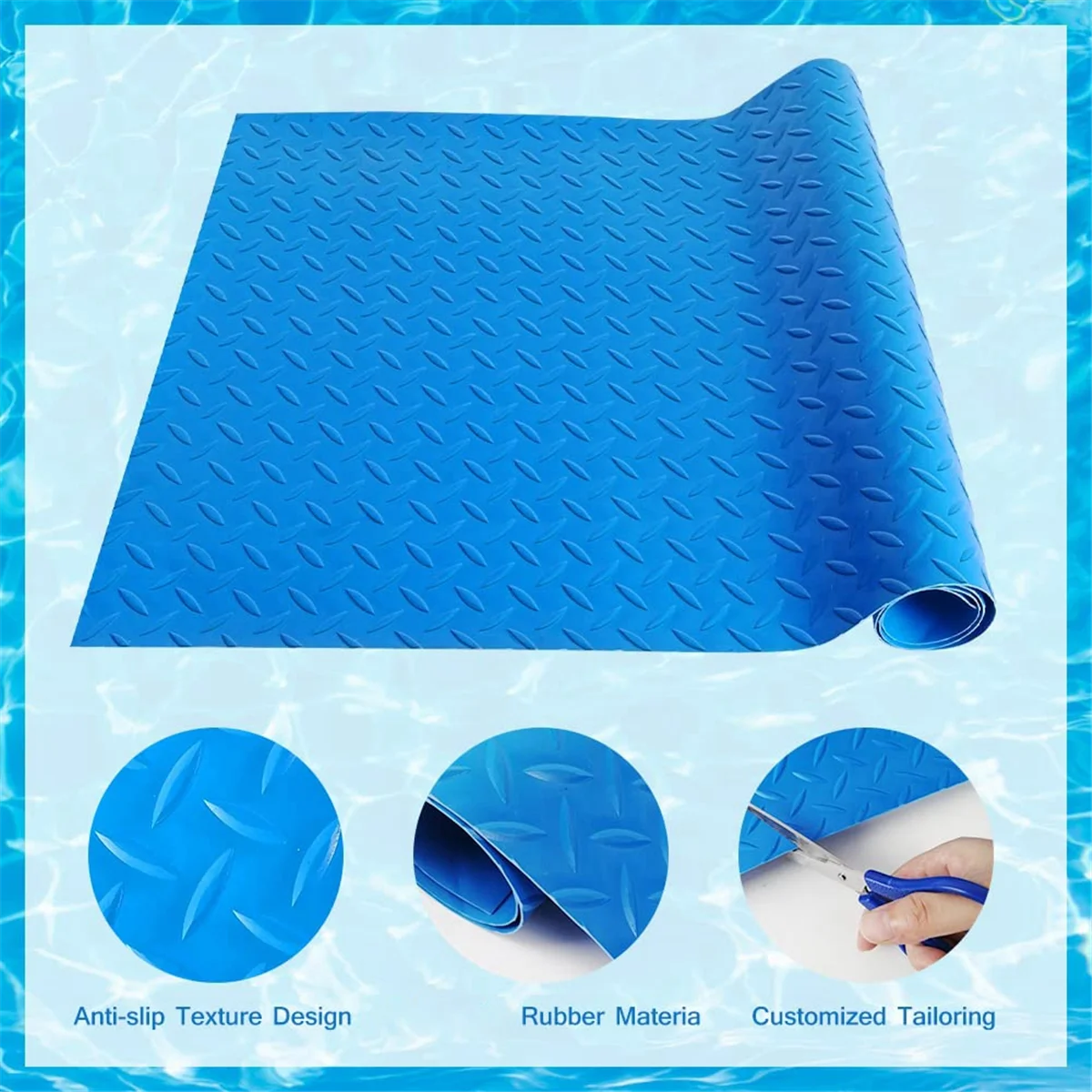 Swimming Pool Ladder Mat Protective Non-Slip Pool Step Pad with Texture,Protective Ladder Pad for Above Ground