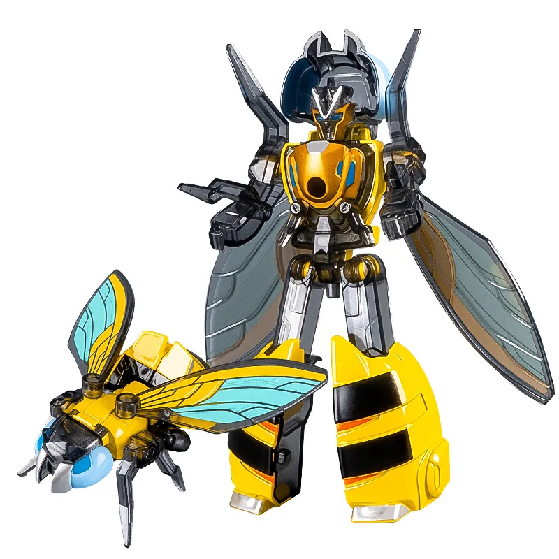 Creative Alloy Insect Transformer Mecha Toy Simulation Butterfly Dragonfly Deformabl Robot Double Combination Action Figure Gift