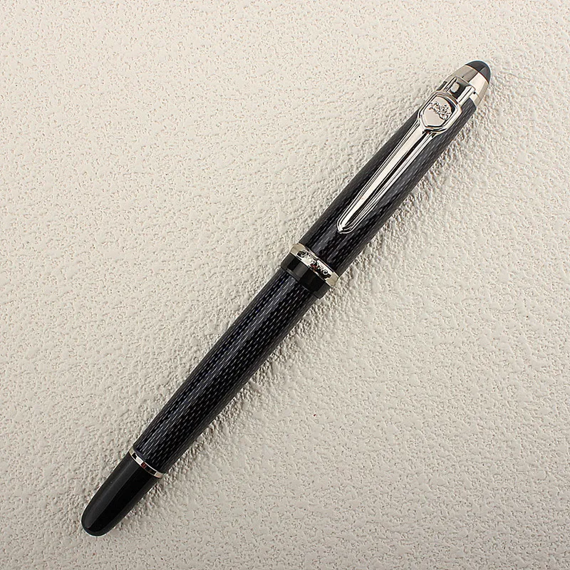 Jinhao 163 Klassieke Stijl Zilveren Clip Metal Vulpen 0.5Mm Penpunt Staal Inkt Pennen Voor Gift Kantoorbenodigdheden School levert