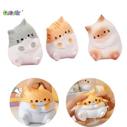 Cat Stress Relief Squishy Toy PU Squeeze Antistress Ball Cartoon Table Ornaments Slow Rebound Reliever Toys