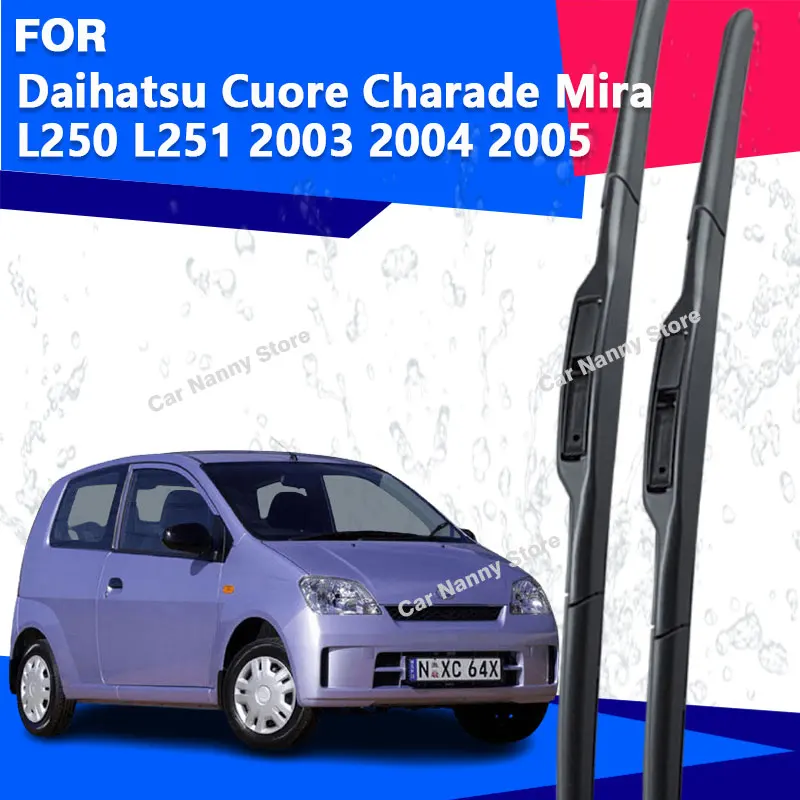 

Щетки лобового стекла для Daihatsu Cuore Charade Mira L250 L251 2003 2004 2005, автомобильные дворники, резиновая полоса, мягкие стеклоочистители