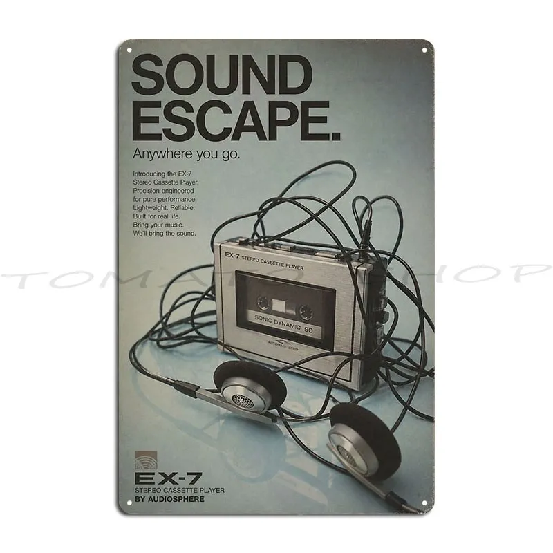Vintage Audio Metal Sign Poster Wall Cave Kitchen Cinema Customize Tin Sign Poster