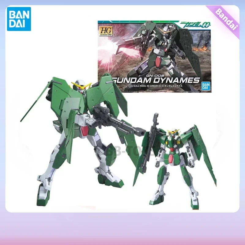 Bandai Original Genuine GUNDAM DYNAMES HG 1/144 GN-002 Anime Model Kit Toys Action Figure Collectible Ornaments Doll Gifts