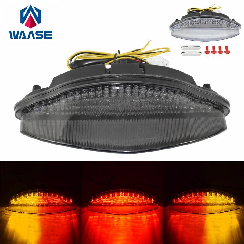 waase For Yamaha Raider S SCL XV1900 2007 2008 2009 2010 2011 -2014 E-Mark Tail Light Brake Turn Signals Integrated LED Light