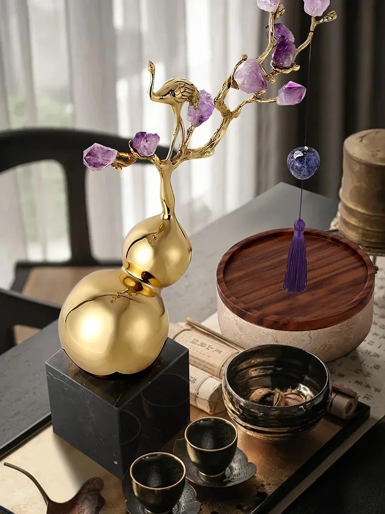 New Chinese Style Front Porch Furniture Customizable Gourd Brass Home Accessories Decorative