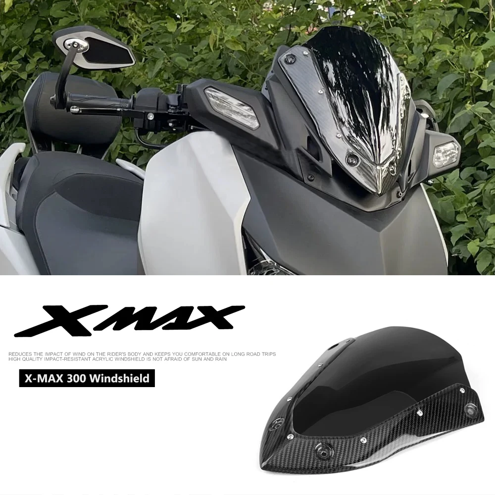 

Motorcycle For YAMAHA XMAX300 X-MAX300 XMAX X-Max 300 2023 2024 Sports Double Bubble Windshield WindScreen Visor Viser Deflector