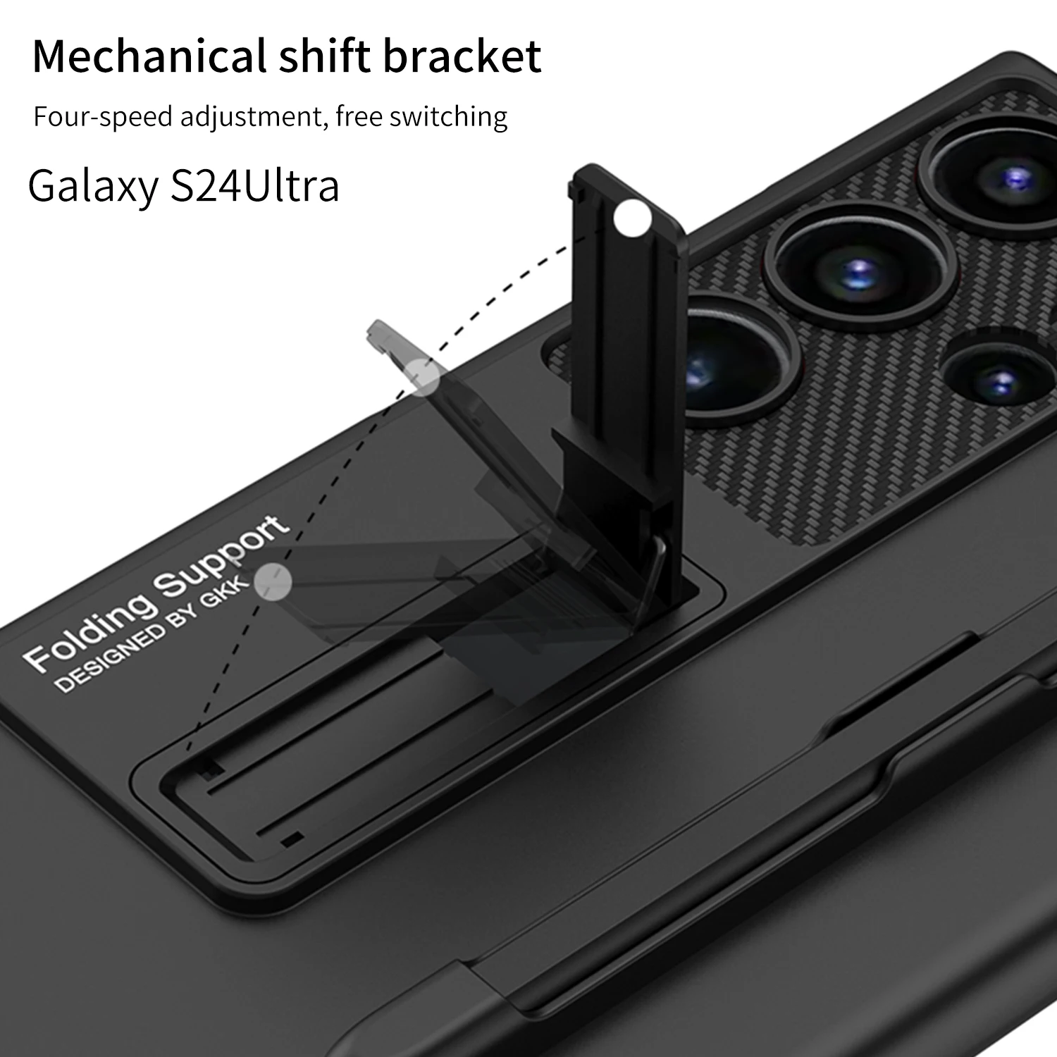 For Samsung Galaxy S24Ultra Case Ultra-thin Bracket Cover GKK Quality For Samsung S24 Plus With S Pen Shockproof Protective Case