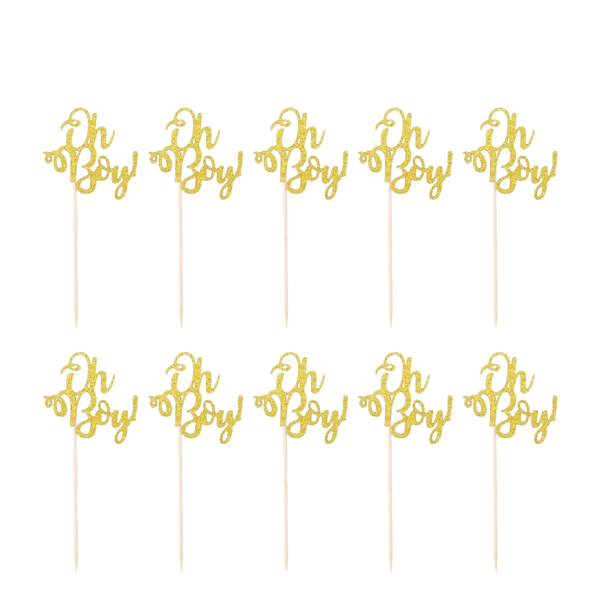 

10 Pcs Toppers Shining Dessert Decor Creative Insert Cake Wooden Cards For Cupcakes Beautiful Cake Decor Festivals