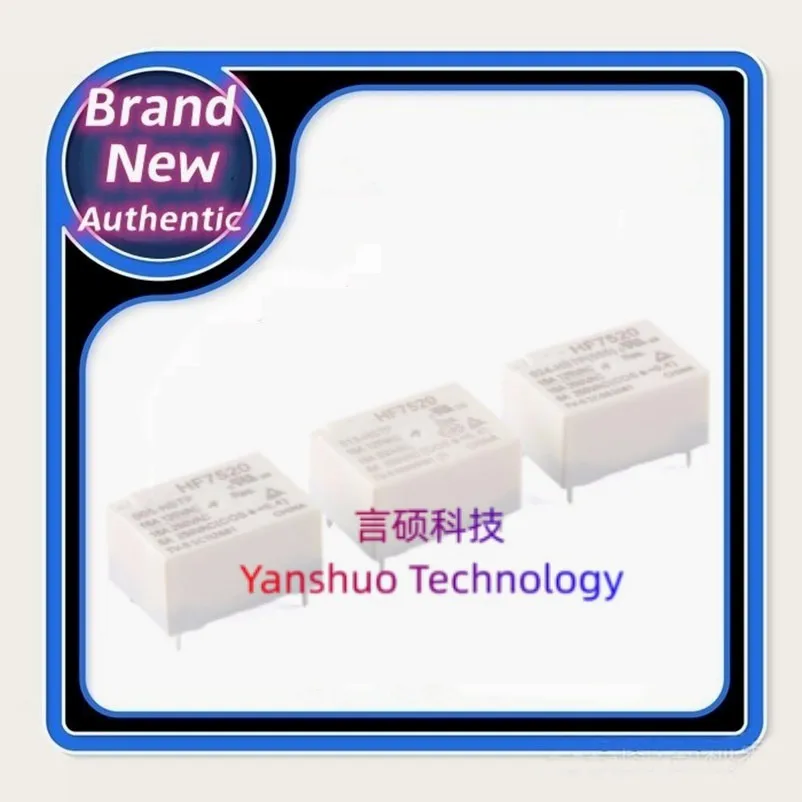 5PCS HF7520-005-HSTP  HF7520-012-HSTP  HF7520-024-HSTP  100% original, 4-pin group normally open small power relay