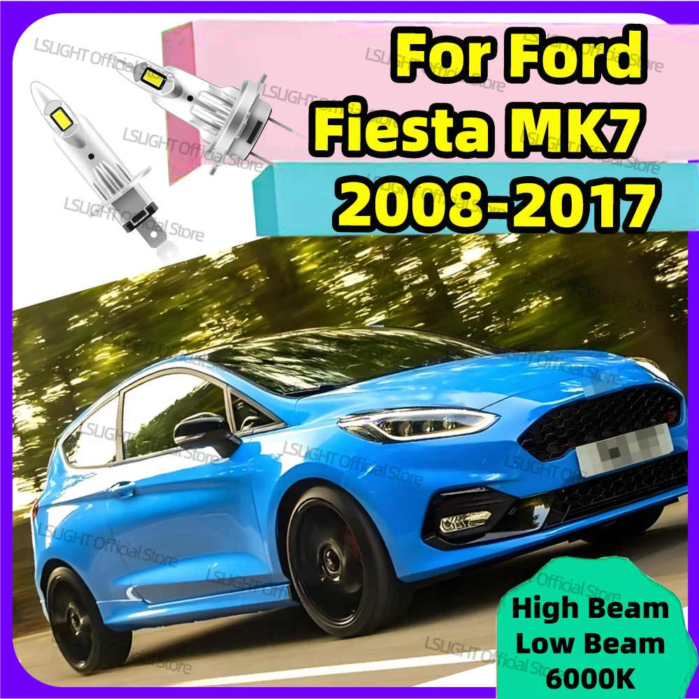 

2/4x светодиодные фары 30000LM, лампы для фар 6000K Plug&Play для Ford Fiesta MK7 2008-2017 2016 2015 2014 2013 2012 2011 2010 2009