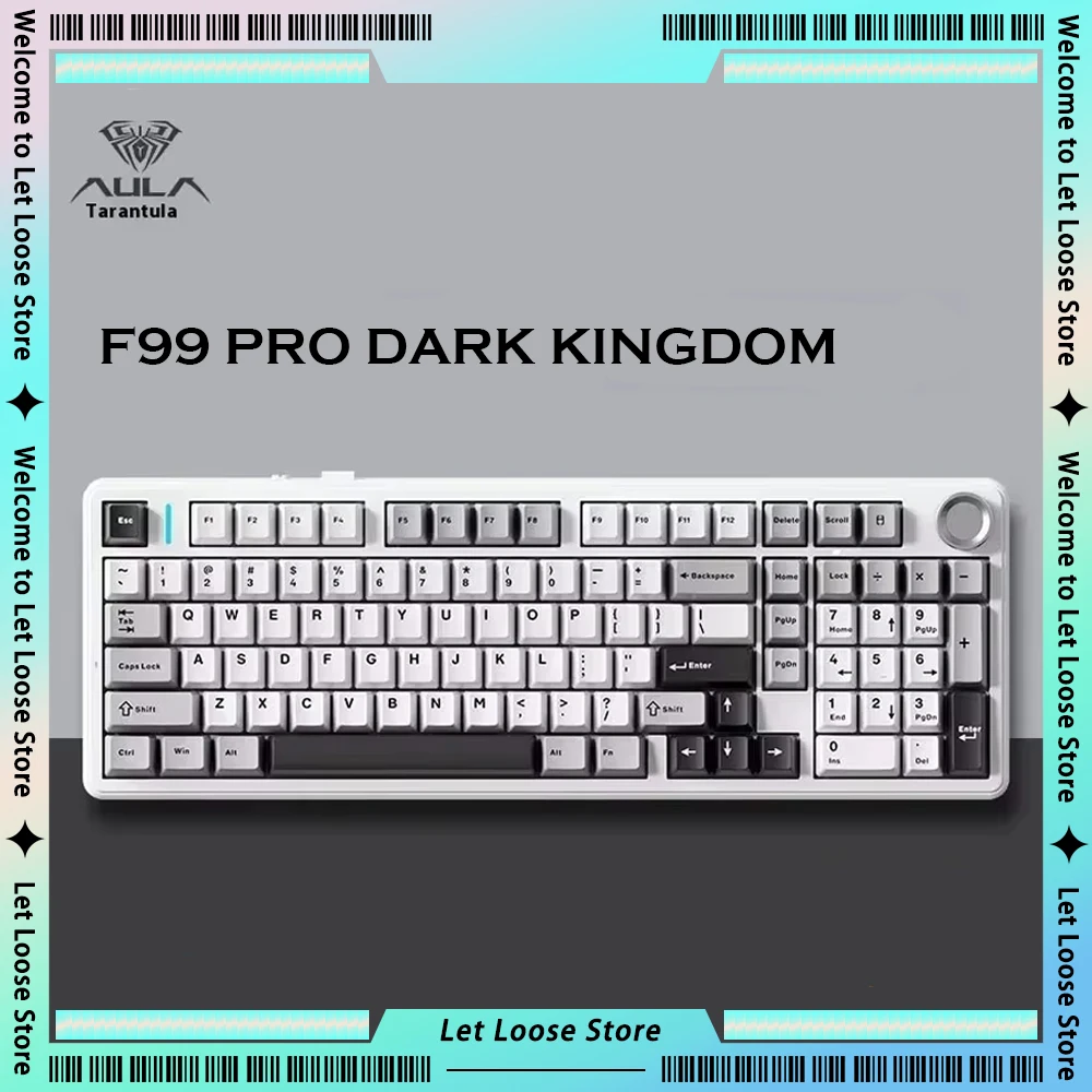 AULA F99/F99 Pro Dark Kingdom Mechanical Keyboards Hot Swap RGB Backlight Bluetooth Wireless Wired Three Mode Gaming  Keyboard