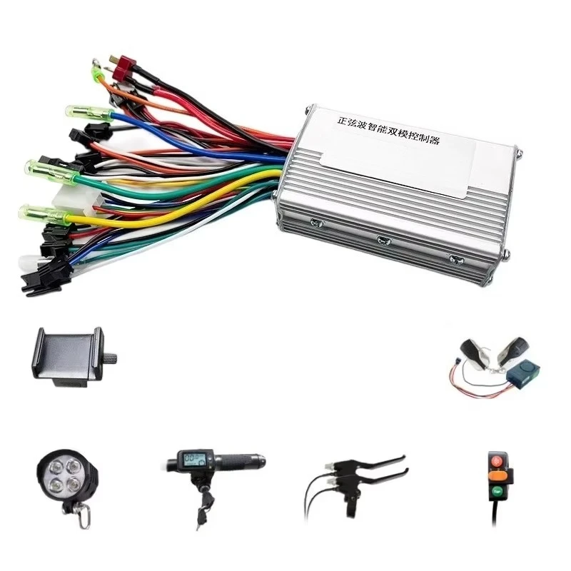 E-Bike & Electric Scooter Controller Kit, 48V-60V 15-18A with Full Wiring Harness, for E-Bike Modification & Brake System