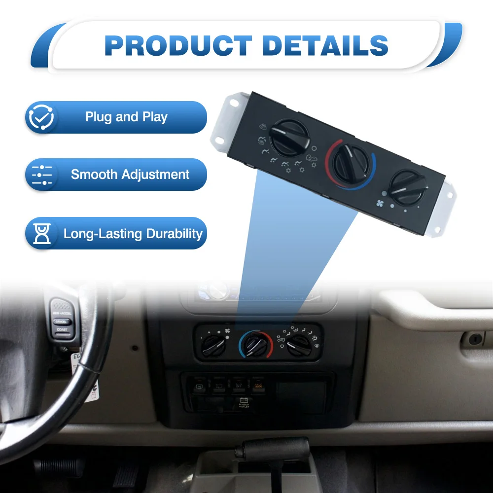 

1 шт. автомобильный передний модуль управления климат-контролем обогревателя для Jeep Wrangler Rubicon, SE, X 2.4L L4 Gas, 4.0L L6 Gas 2005 2006 55056558AA