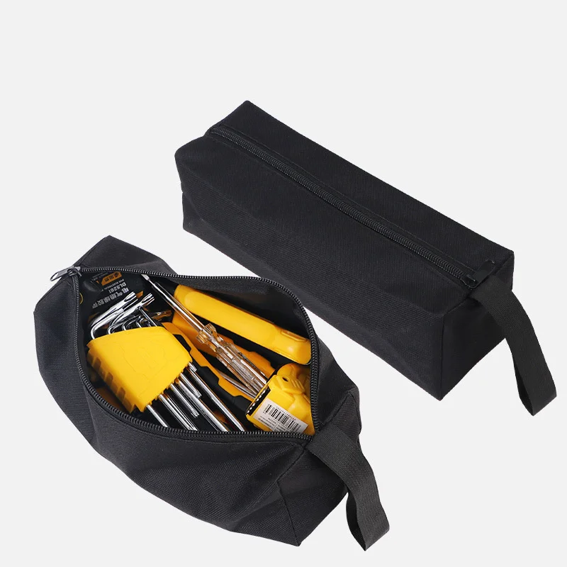 1pc Hand Tool Bag Small Screws Drill Metal Parts Tools Bag Waterproof Canvas Instrument Case Tool Organizer Tool Storage