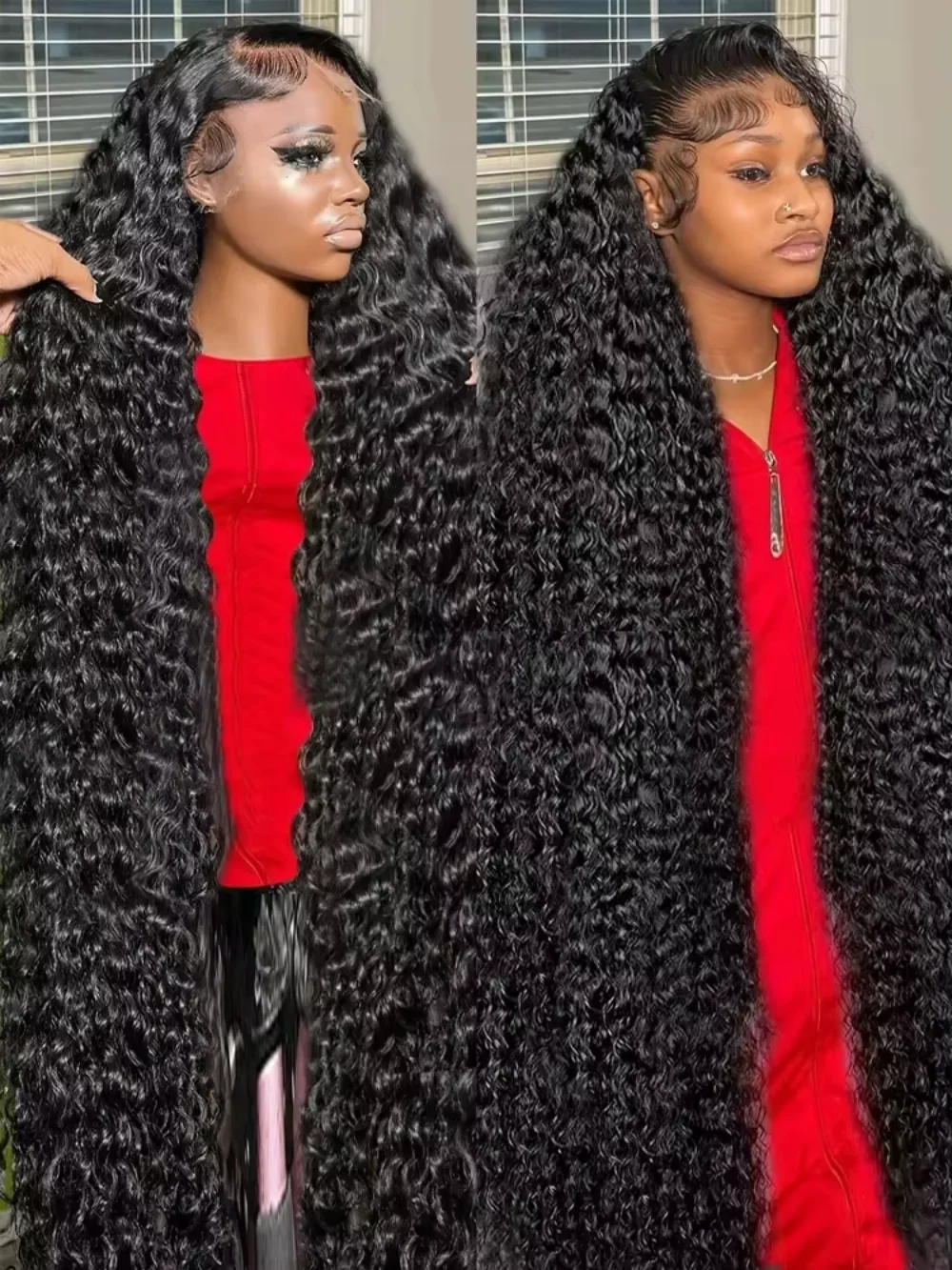 

13x4 HD Парик из натуральных волос на кружеве с глубокими волнами 13x6 Фронтальные парики 42 46 дюймов 220% Бразильский парик Remy высокой плотности для чернокожих женщин