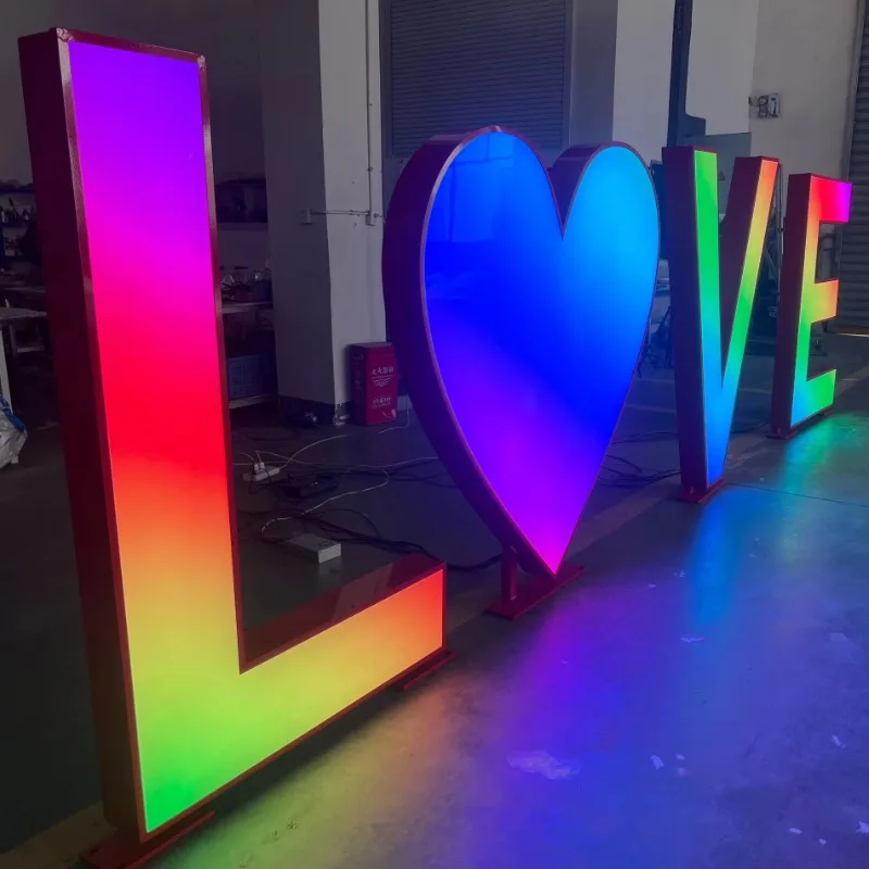 

Companies and Parks Custom Multi-Color Color Changing RGB Acrylic Light Emitting Diode Alphabet Lighting Signs Lighting