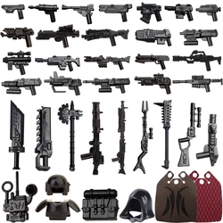 MOC Military Building Blocks Science Fiction Movie Warrior Figure Weapen Accessory Gun Chainsaw Helmet Backpack Laser Gun Bricks