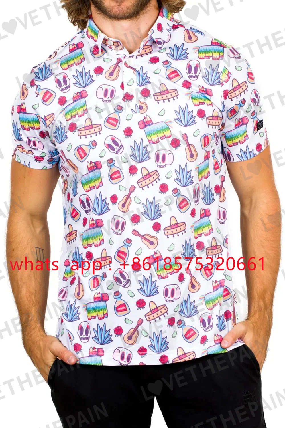 Men's Golf Shirt Summer Short Sleeve Fast Drying Breathable Polo Shirt Sports T-shirt Pattern Printing Leisure Lapel Golf Shirt