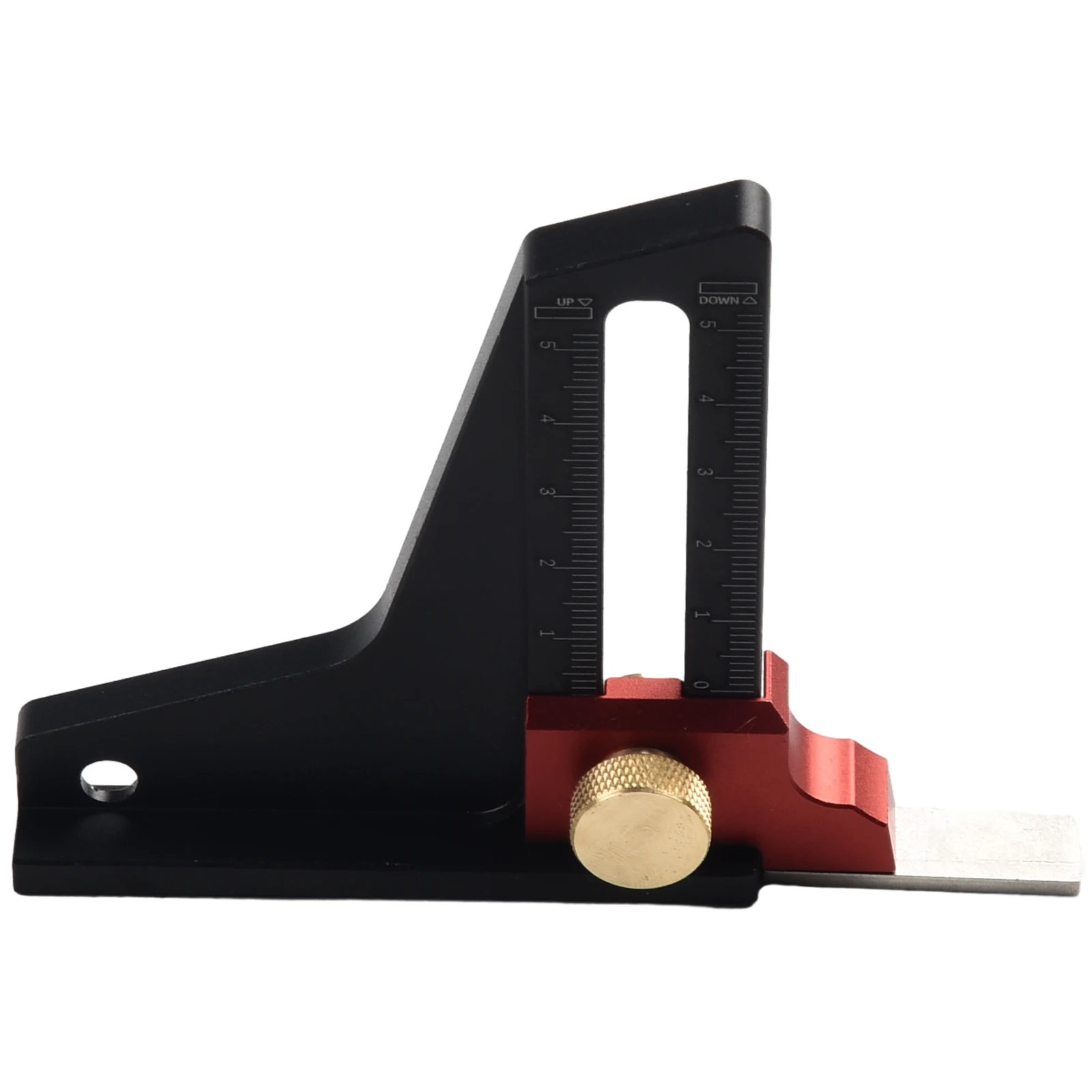 

Depth Measuring Height Gauge Adjustment Aluminum Alloy For Saw Table For Woodworking Tool Metric Scale Brand New