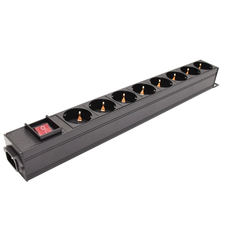 

PDU Power Strip New 16A German standard Socket with switch C13 Interface Engineering Network Cabinet 8 AC EU output jack