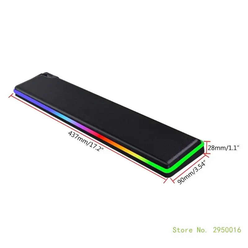 RGB Keyboard Wrist Rest Support Ergonomic Wrist Cushion Pad Memory Foam for Computer Notebook Laptop Office Worker