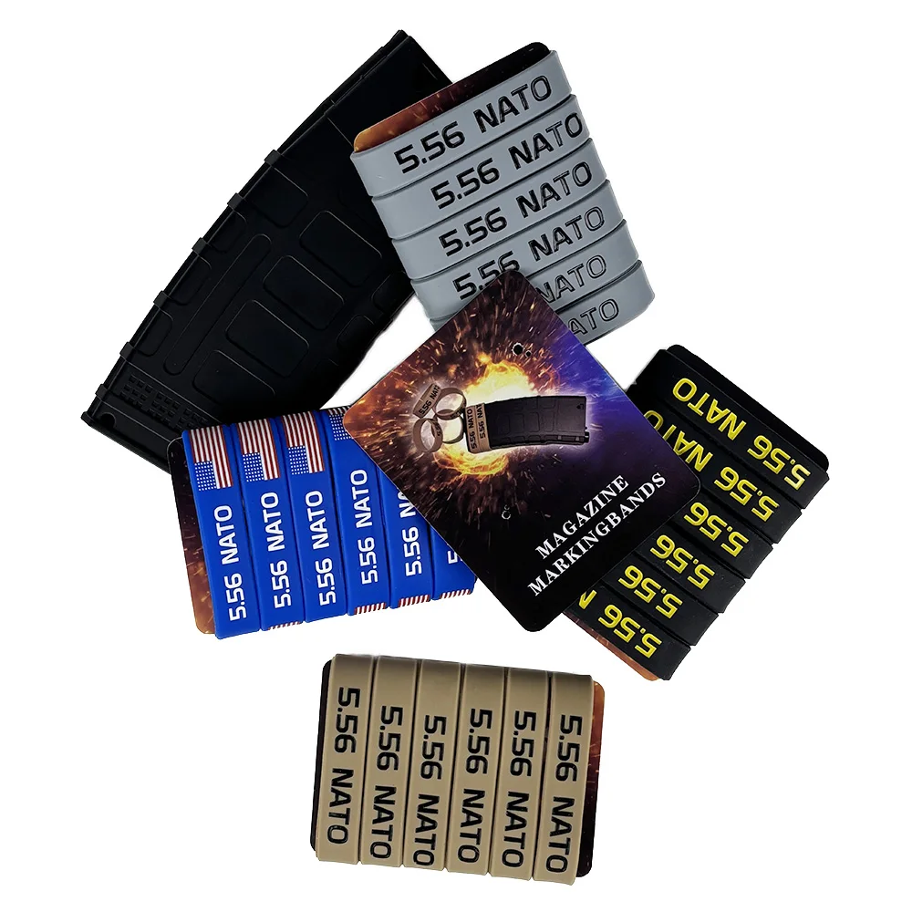 6 Pack Magazine Marking Band for 5.56 Nato Magazine Marking Rubber Band Anti-slip Convenient Identification for Gun Safety image 5