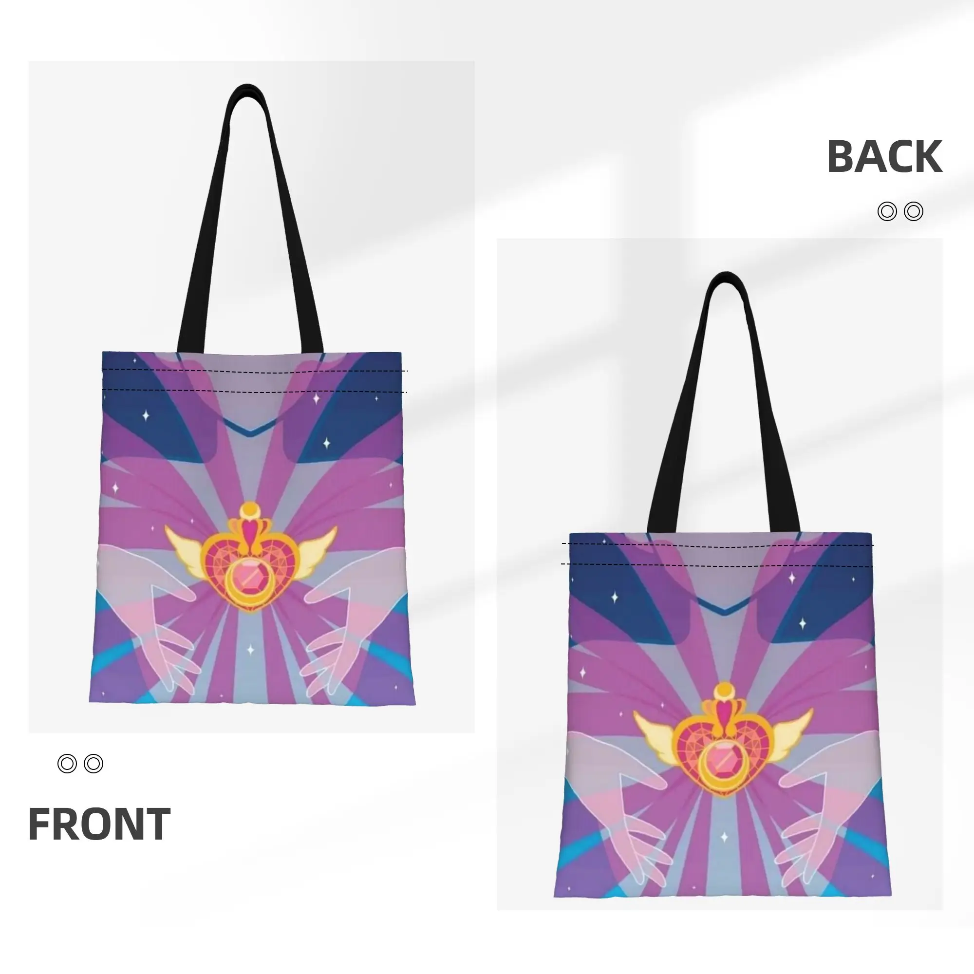 Back to school season Lunar Hero (17) Sailor Moon Canvas Tote Bag Perfect for Shopping Women's Top-Handle Bags - view 2