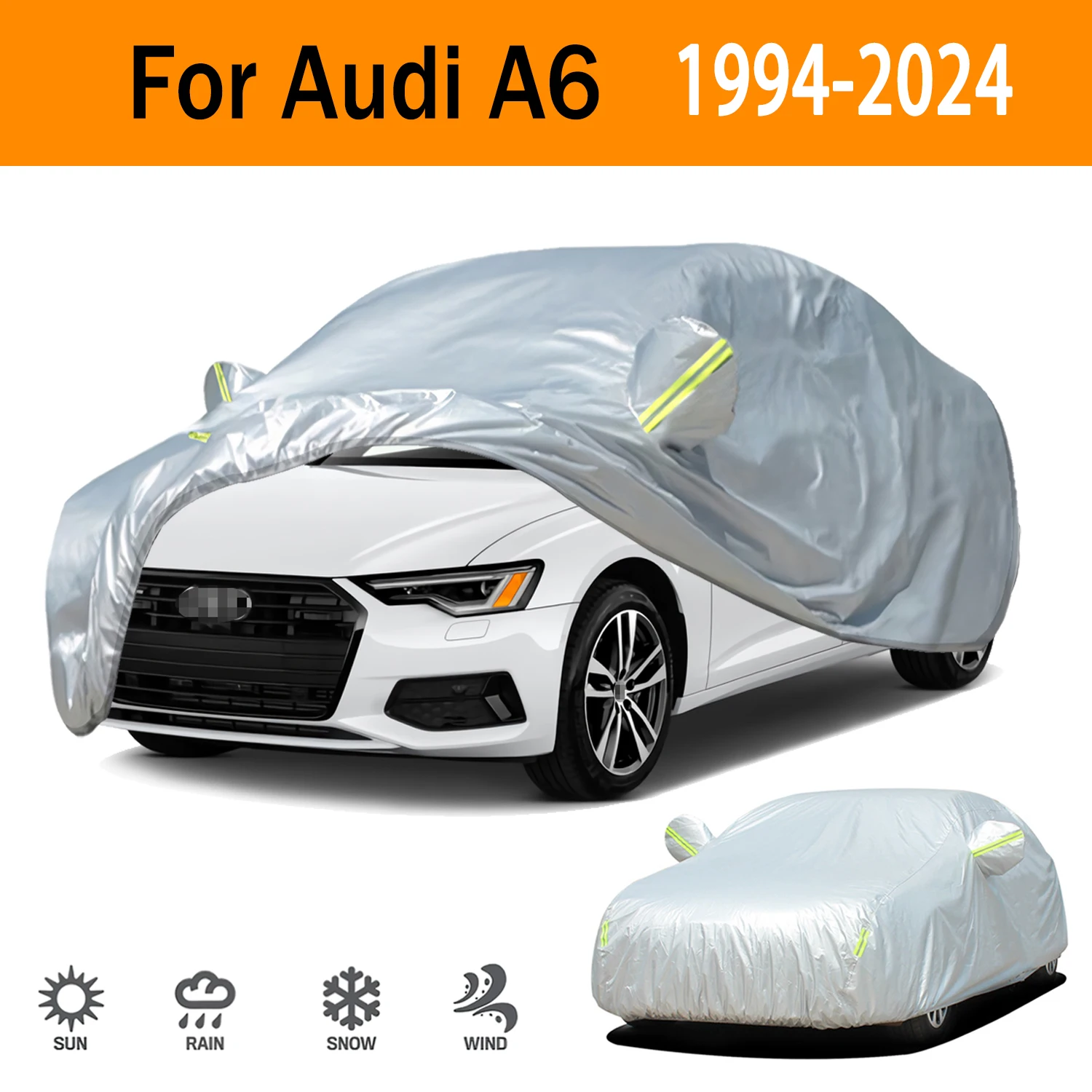 For Audi A6 1994-2024 Car cover Anti snow Anti dust Anti-uv Anti peeling paint 190t Car cover Car Exterior Accessorie