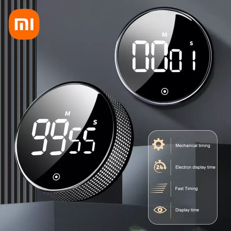 Xiaomi-temporizador Eletrônico Digital de Cozinha Temporizador de Contagem Regressiva Led Cronômetro de Cozinha Estudo Lembrar Despertadores Cronômetro