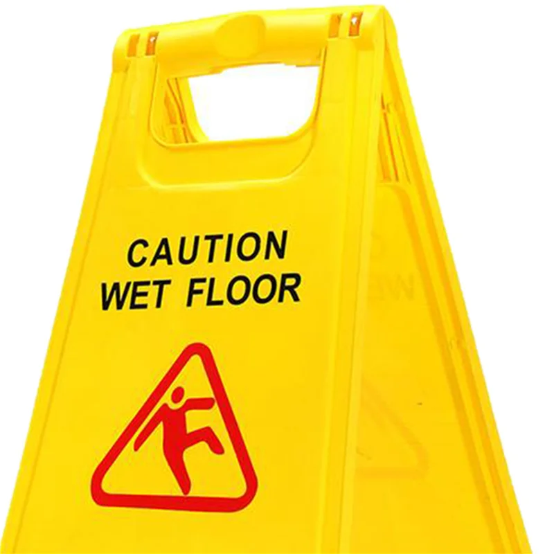 

【Горячая распродажа】2X CAUTION WET FLOOR Желтый предупреждающий знак для влажного пола Безопасный чистый гладкий двусторонний трехугольный предупреждающий знак Инструмент