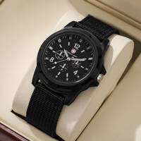 Men Military Watches Casual Nylon Band Mens Sport Quartz Watch Relogio Masculino Reloj Hombre（Without Box）