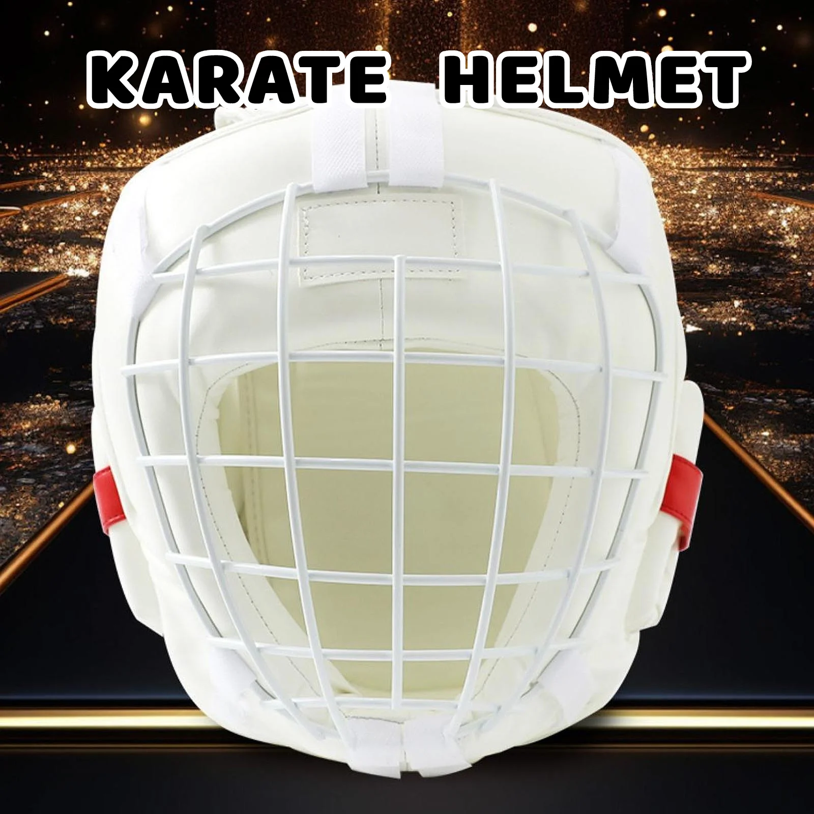 

Karate Helmet Ergonomic Boxing Headgear Full Face Protection Adjustable Taekwondo Headgear Protective Gear Face Cover