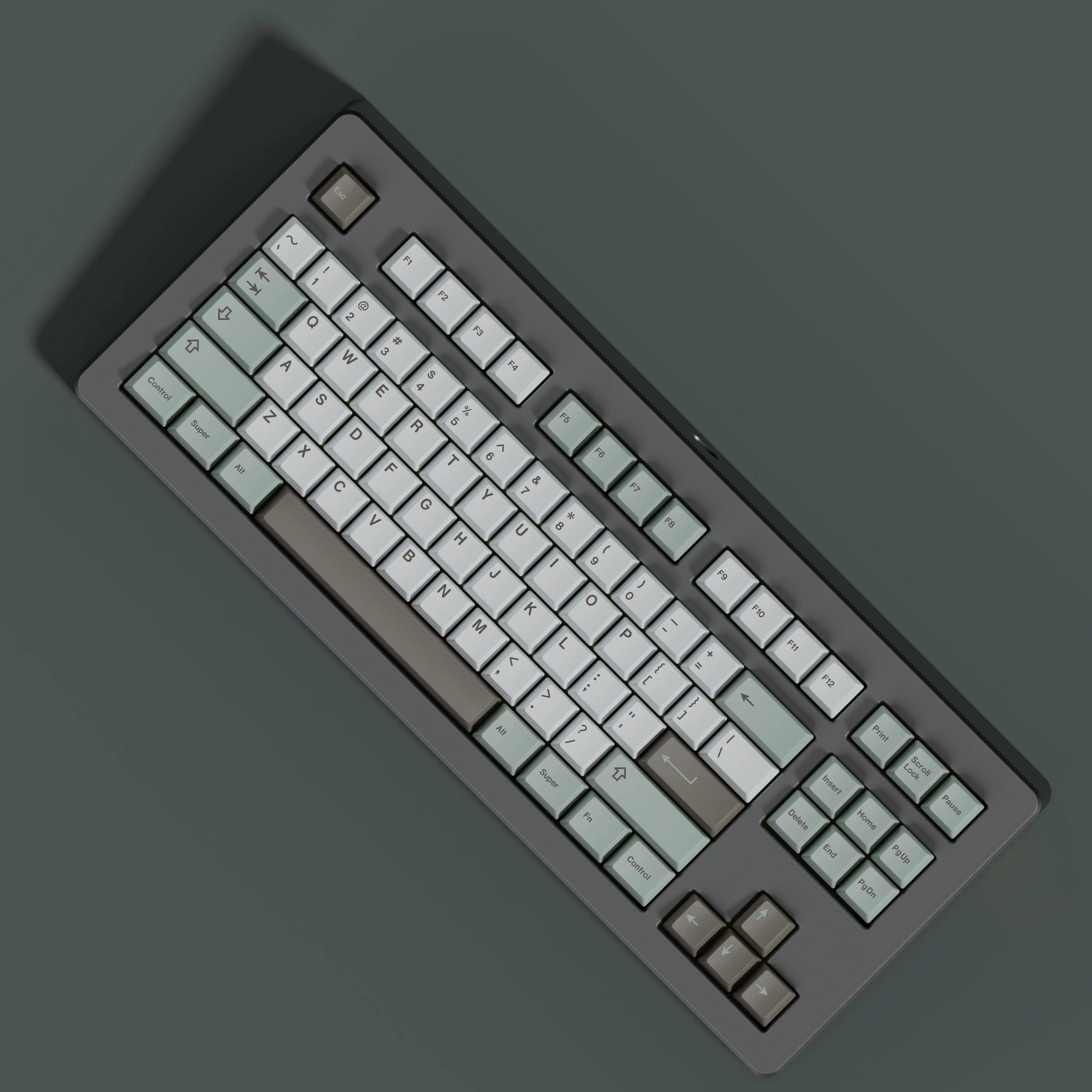 PBT GMK November Fog Tastenkappen Cherry Profile Dye Sublimation Tastenkappe für MX Switch mechanische Tastatur Doppel B Split Leertaste