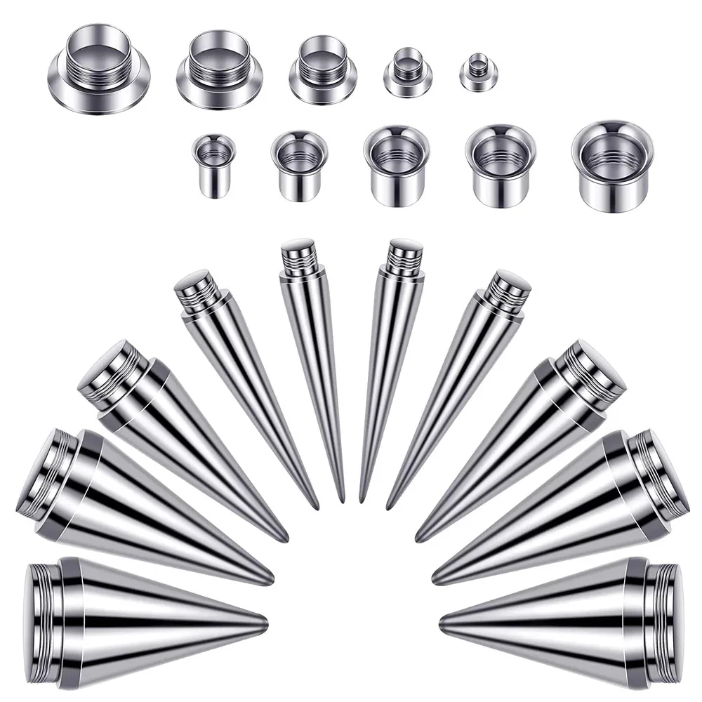 1 Piece Ear Stretcher Kit Piercing Earrings Surgical Stainless Steel Ear Plugs 11mm Expander Gauges Flesh Tunnel Body Jewelry