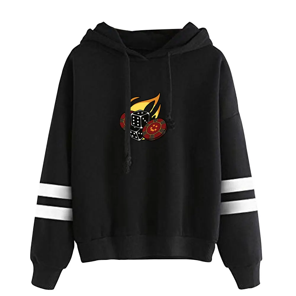 

Quckity LAS NEVADAS FIRE BLACK HOODIE Harajuku street style sunset curve hoodie tops