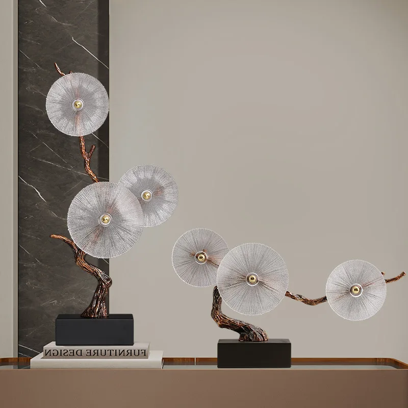 High-end light luxury creative cash tree fortune tree ornament living room entrance TV cabinet desktop high-length home