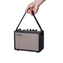 Coolmusic Electric Bass Guitar Amplifier Rechargeable Bluetooth Speaker Built in Distortion Reverb with Gain Bass Treble Volume