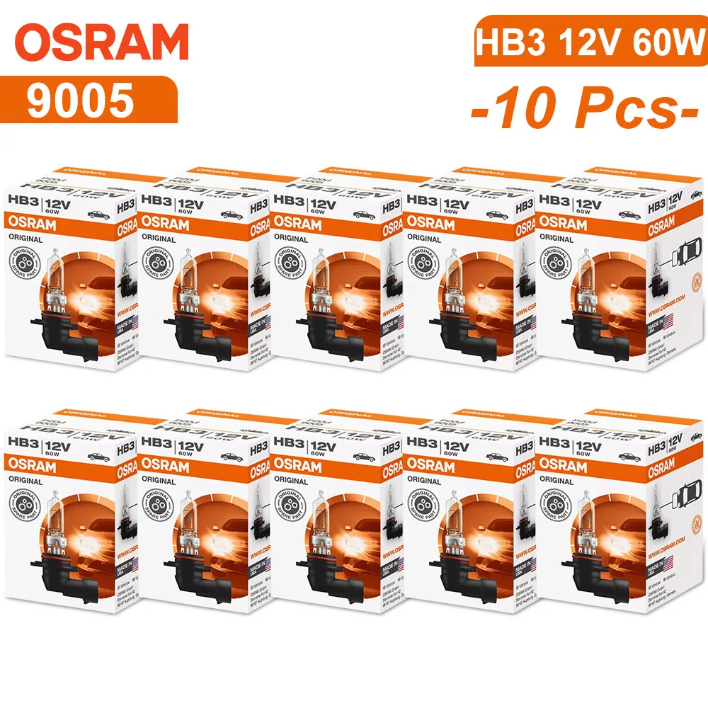 OSRAM HB3 9005 12V 60W 3200K P20d ORIGINAL Line Headlight Driving Light Car Halogen High Low Beam for Lexus Honda Chevrolet